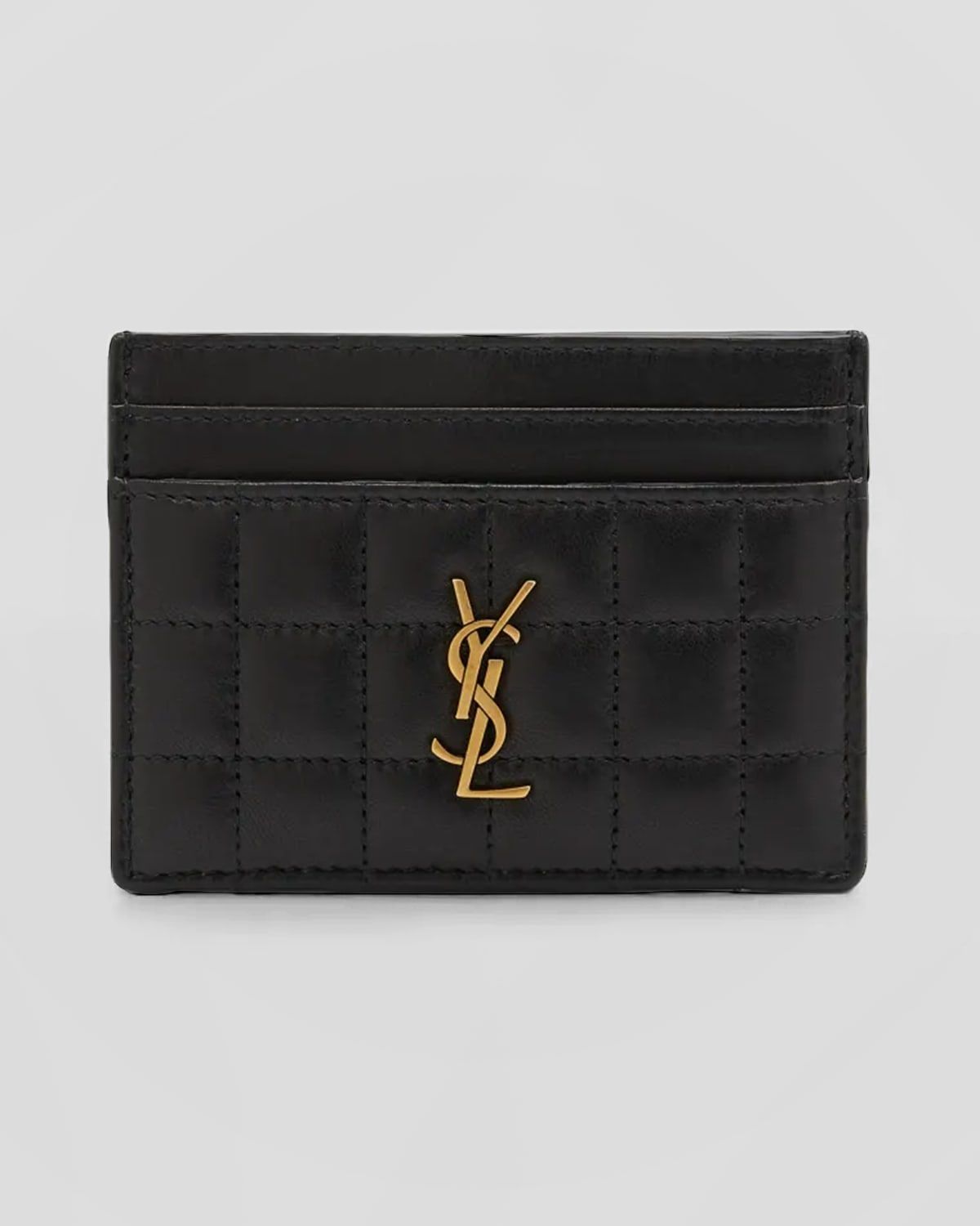 Cassandre YSL Card Case in Quilted Smooth Leather