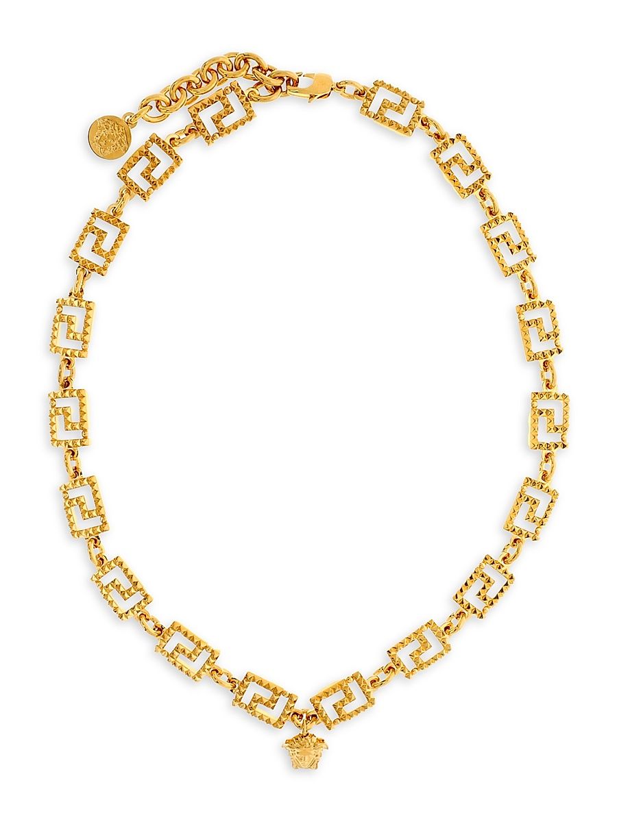 Men's Medusa Medallion Greca Necklace - Versace Gold