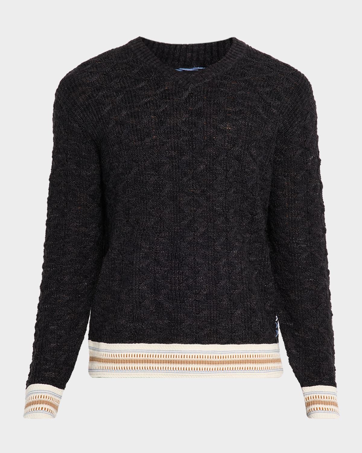 Men & apos;s Cable Knit Loose-Fit V-Neck Sweater