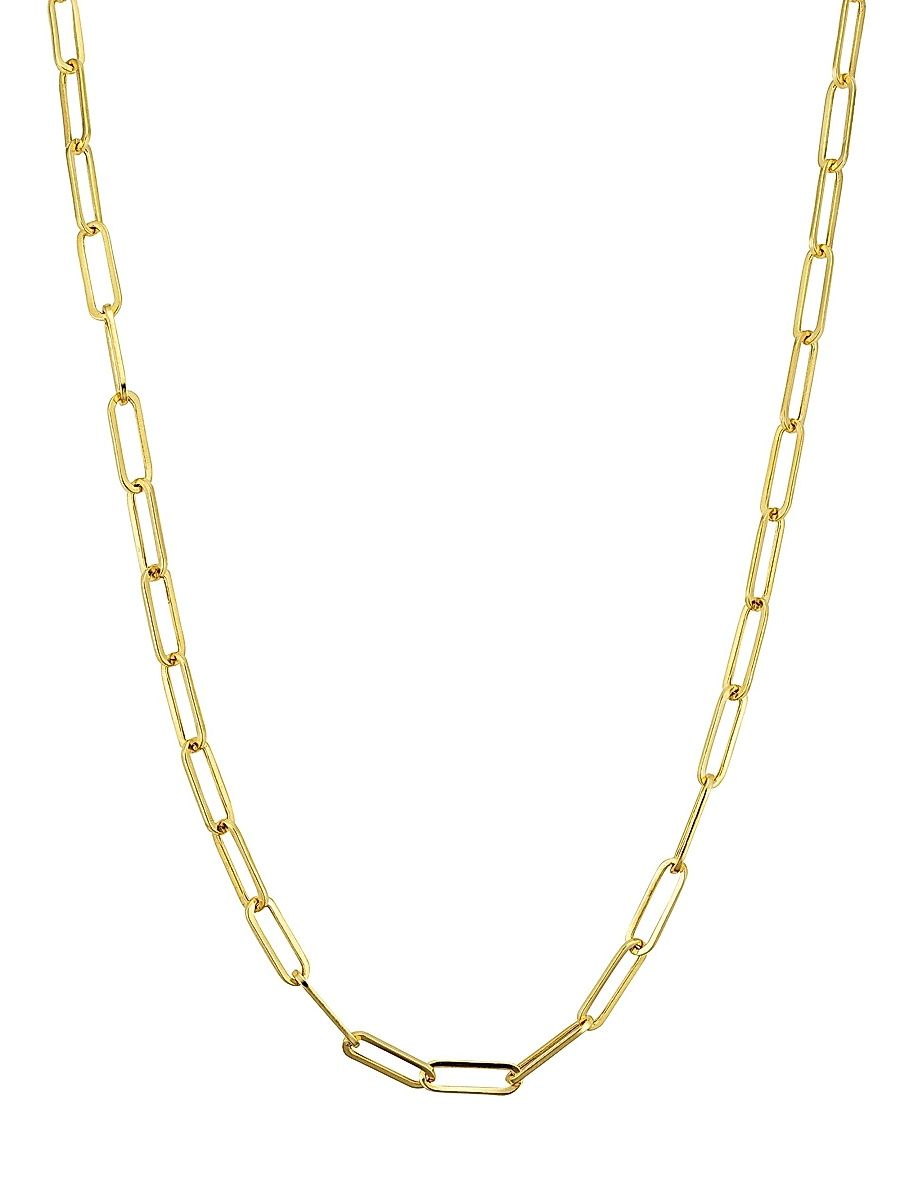 Women's 18K Yellow Solid Gold Venice Link Necklace - Yellow Gold - Size 30