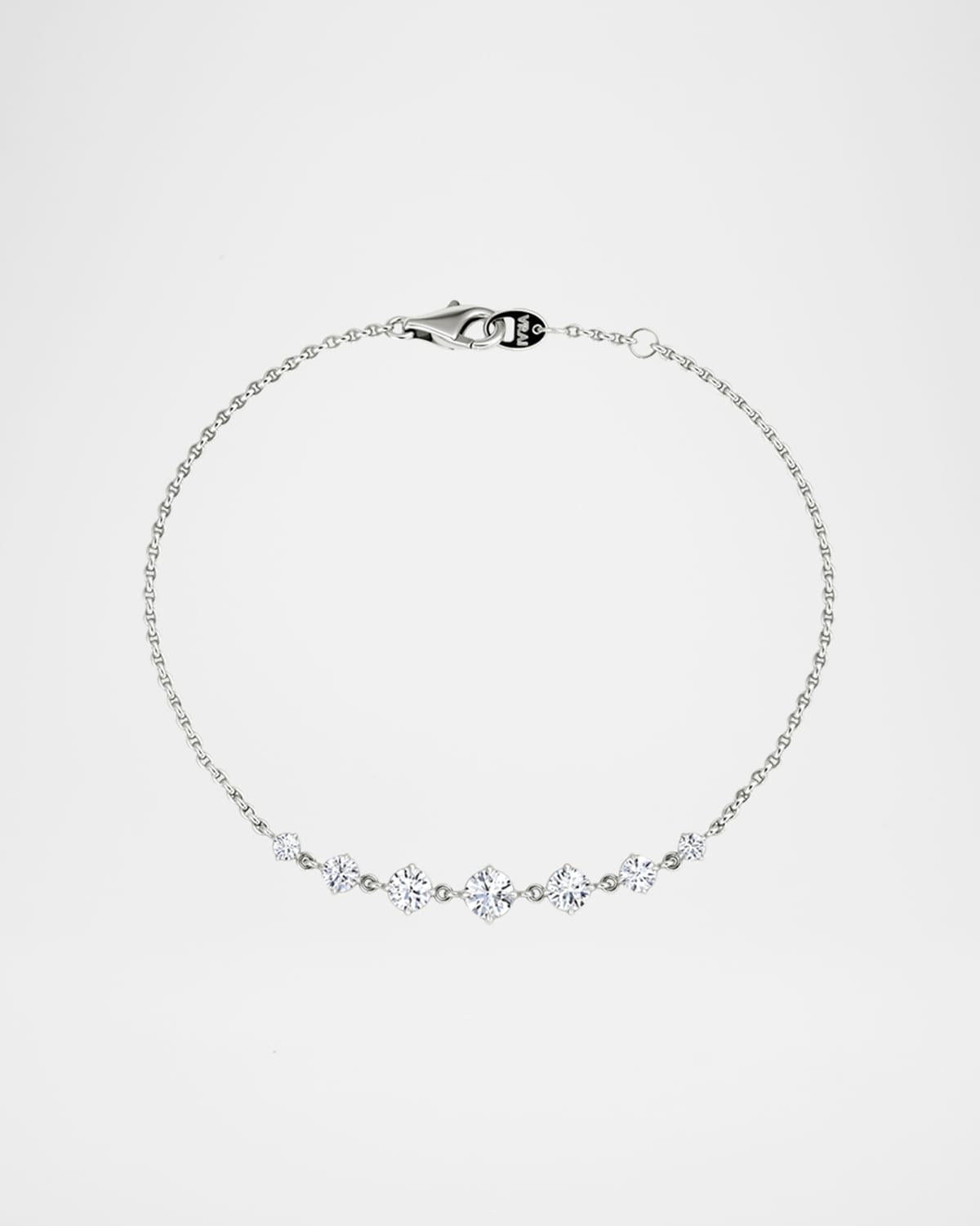 Linked 14K White Gold Lab Grown Diamond Tennis Bracelet, 0.85tcw