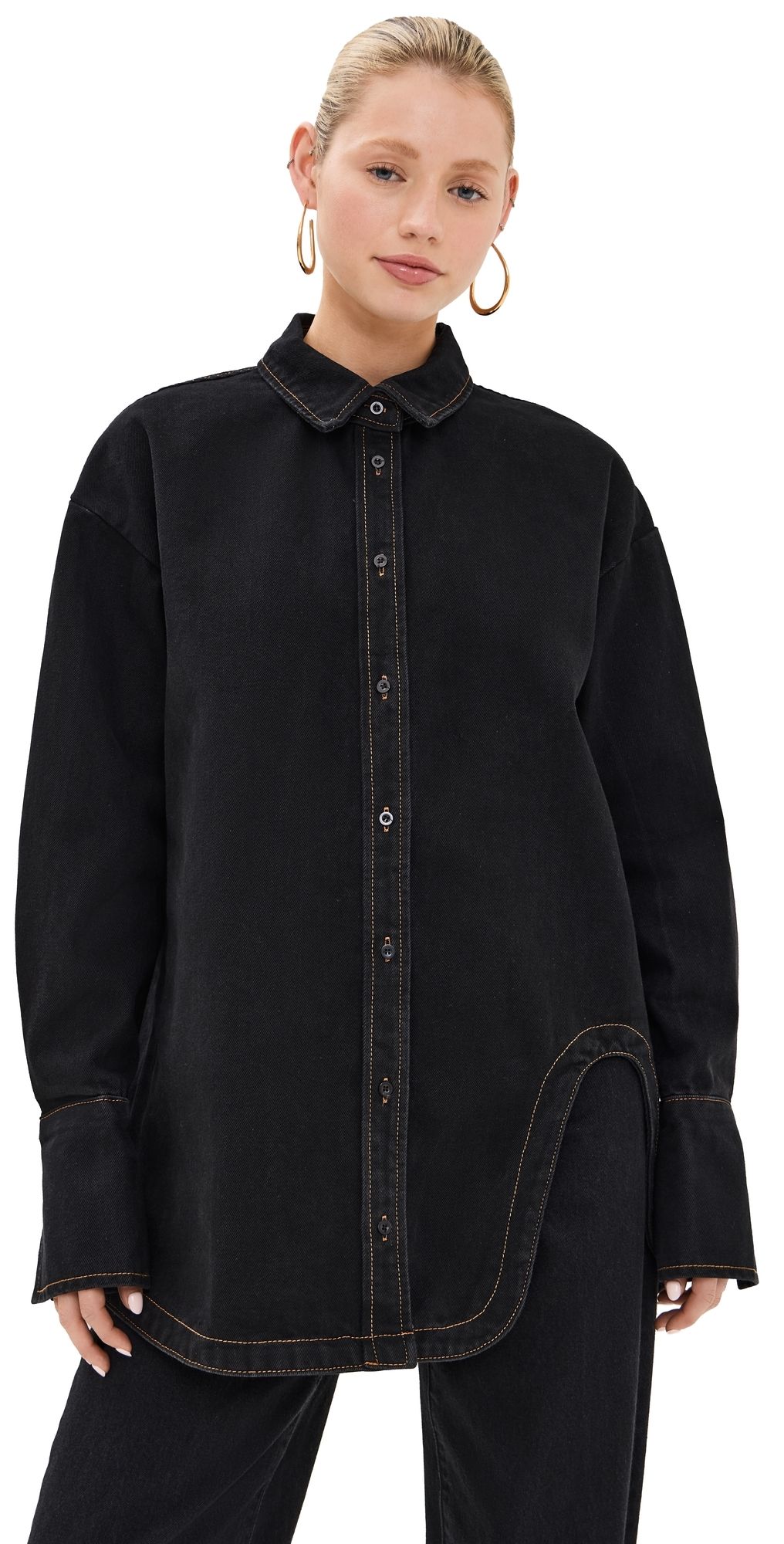 Lioness Off Duty Denim Shirt Onyx Denim S