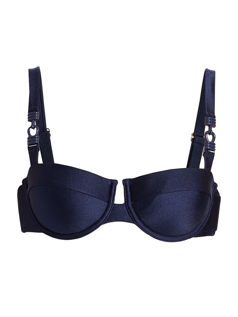 Women's Everley Underwire Balconette Bikini - Navy - Size Large