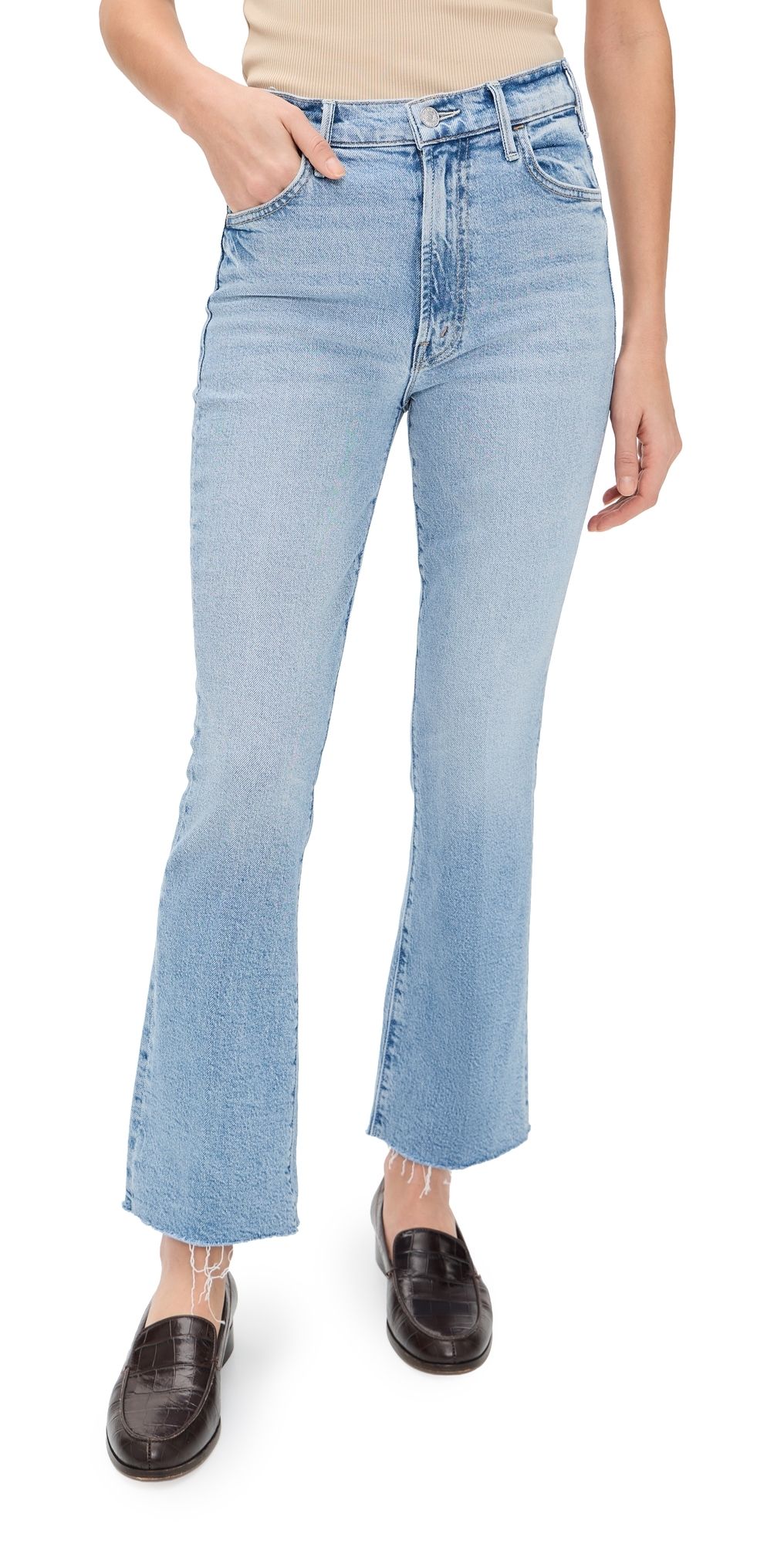 MOTHER The Hustler Ankle Fray Jeans SOW SURREAL 27