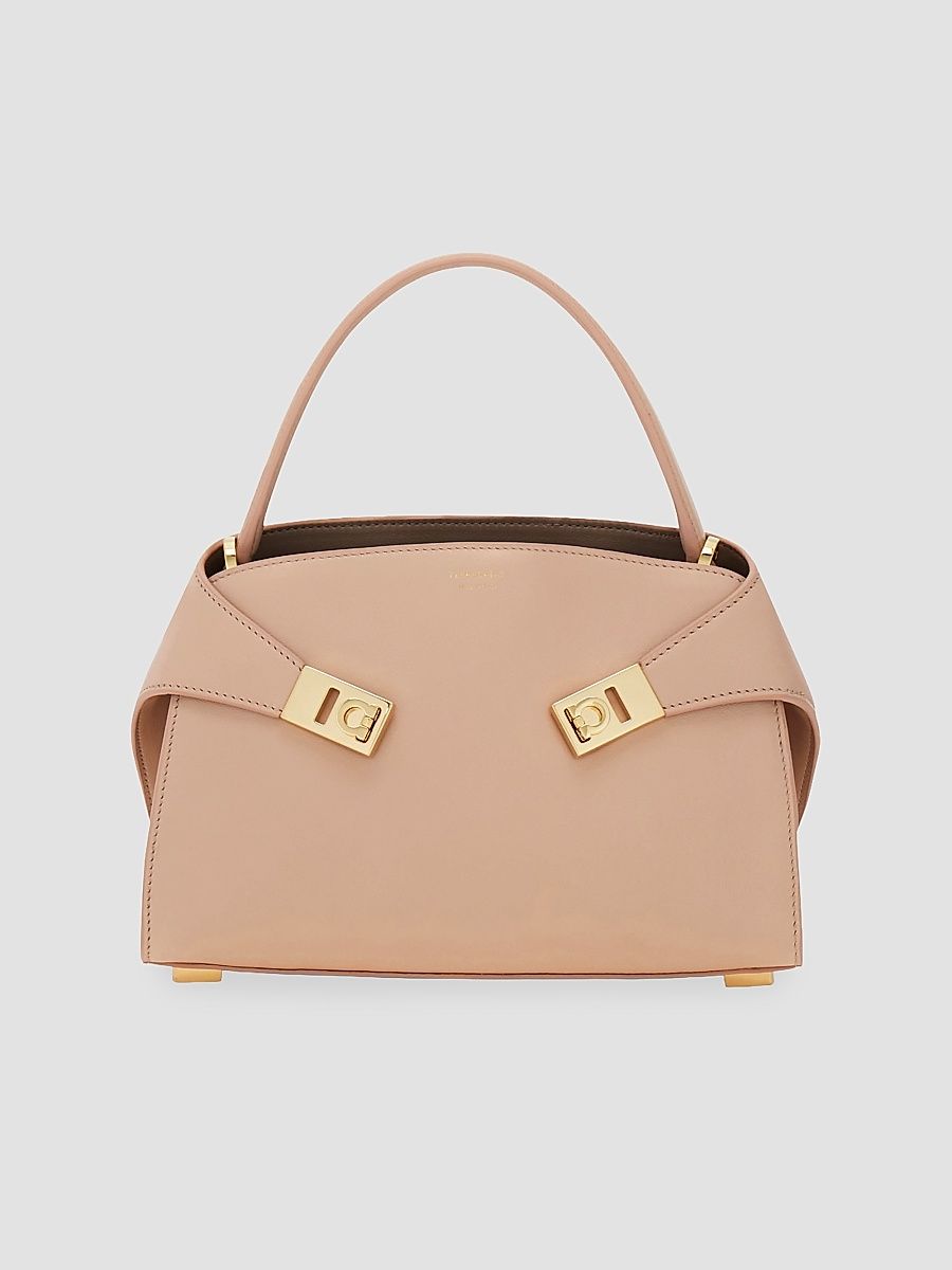 Women's Hug Mini Leather Top Handle Bag - Dusty Pink