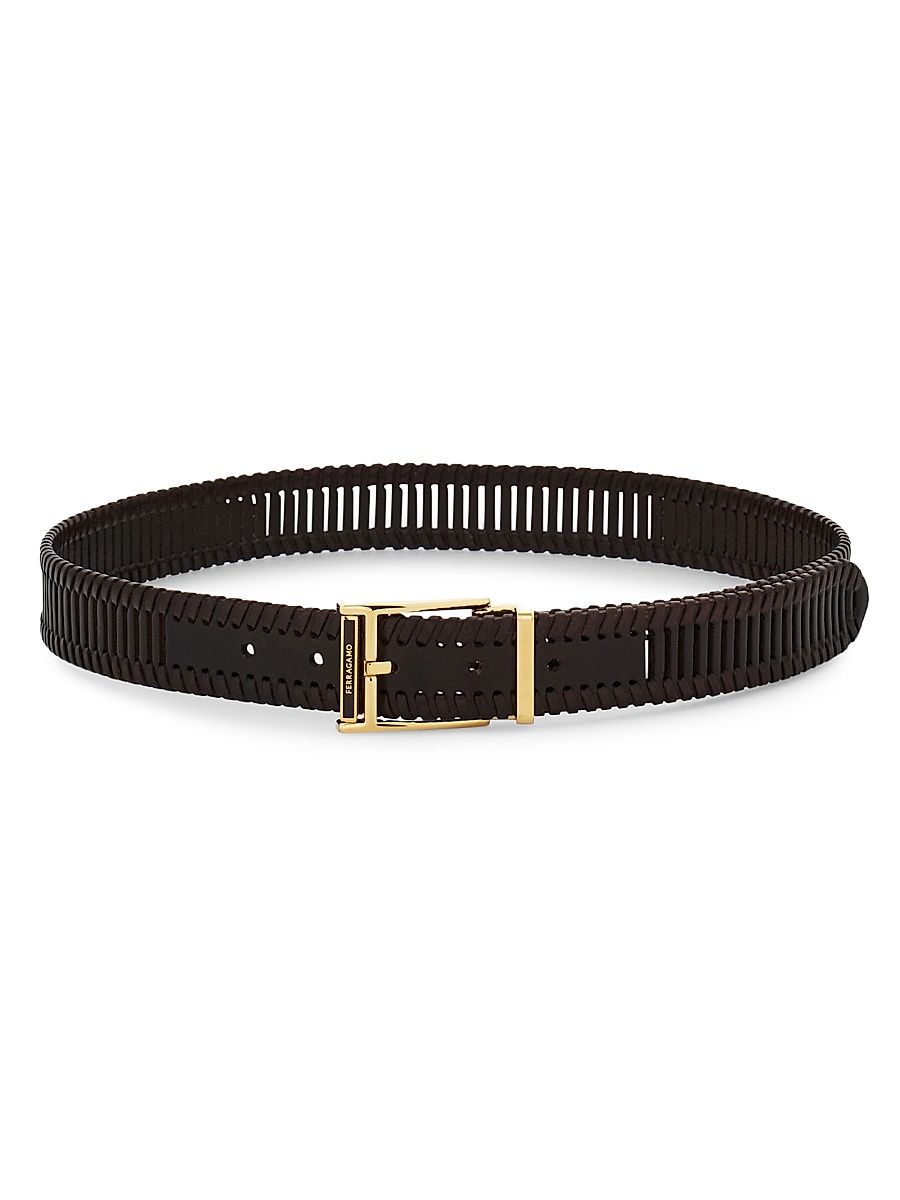 Men's Adjustable Braided Leather Belt - Moro - Size 36