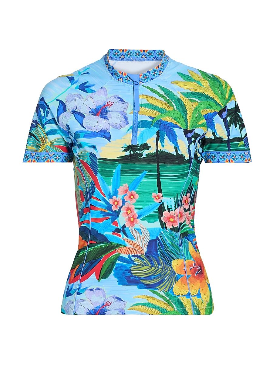 Women's Paradis Printed Surf Shirt - Paradis - Size XL