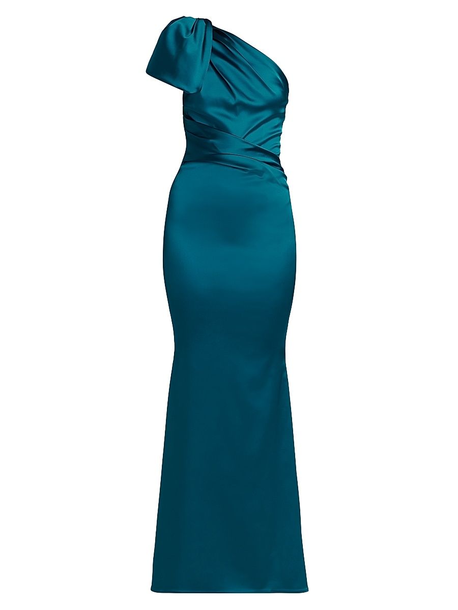 Women's One-Shoulder Mermaid Gown - Dragonfly - Size 14