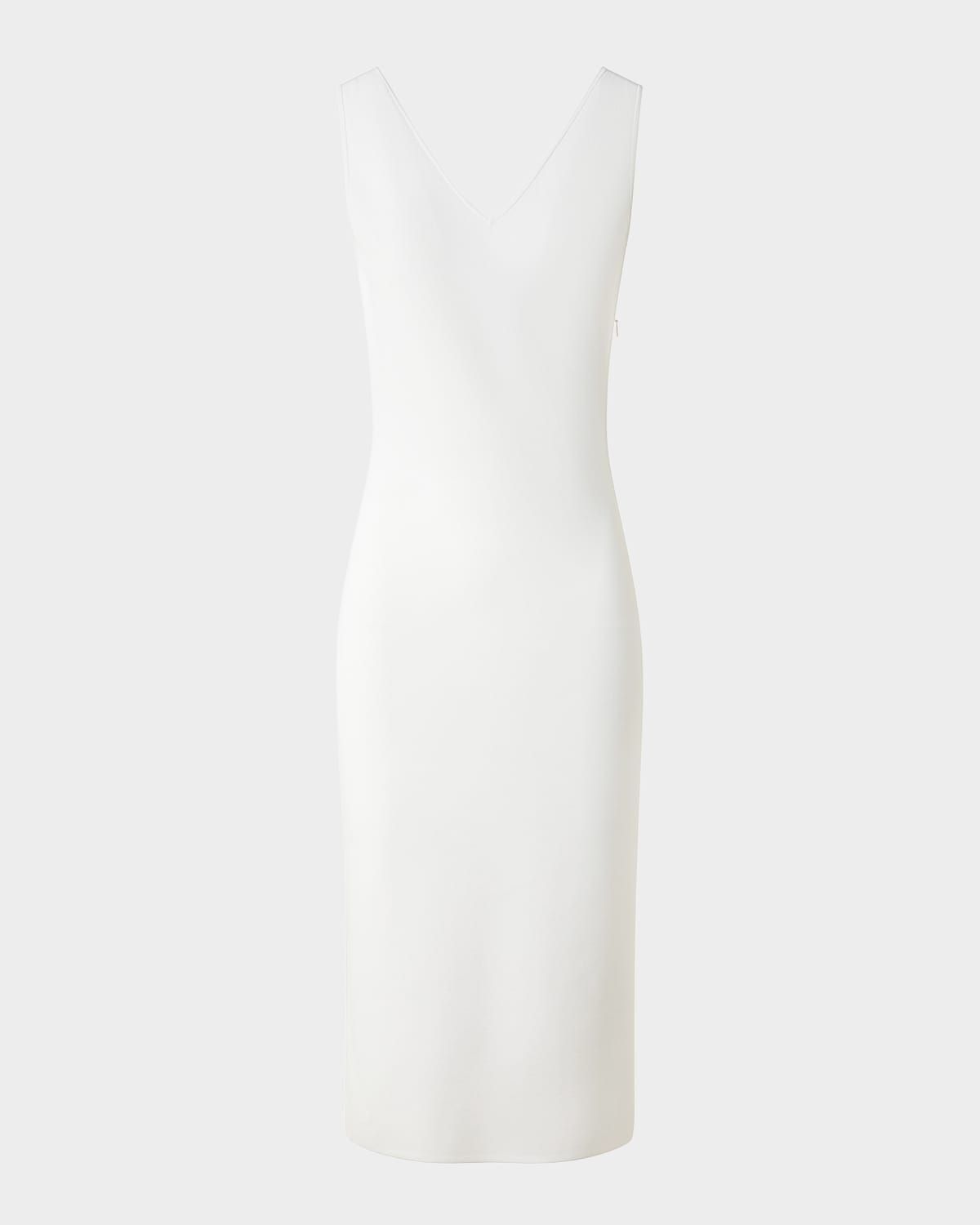 V-Neck Sleeveless Knit Midi Dress