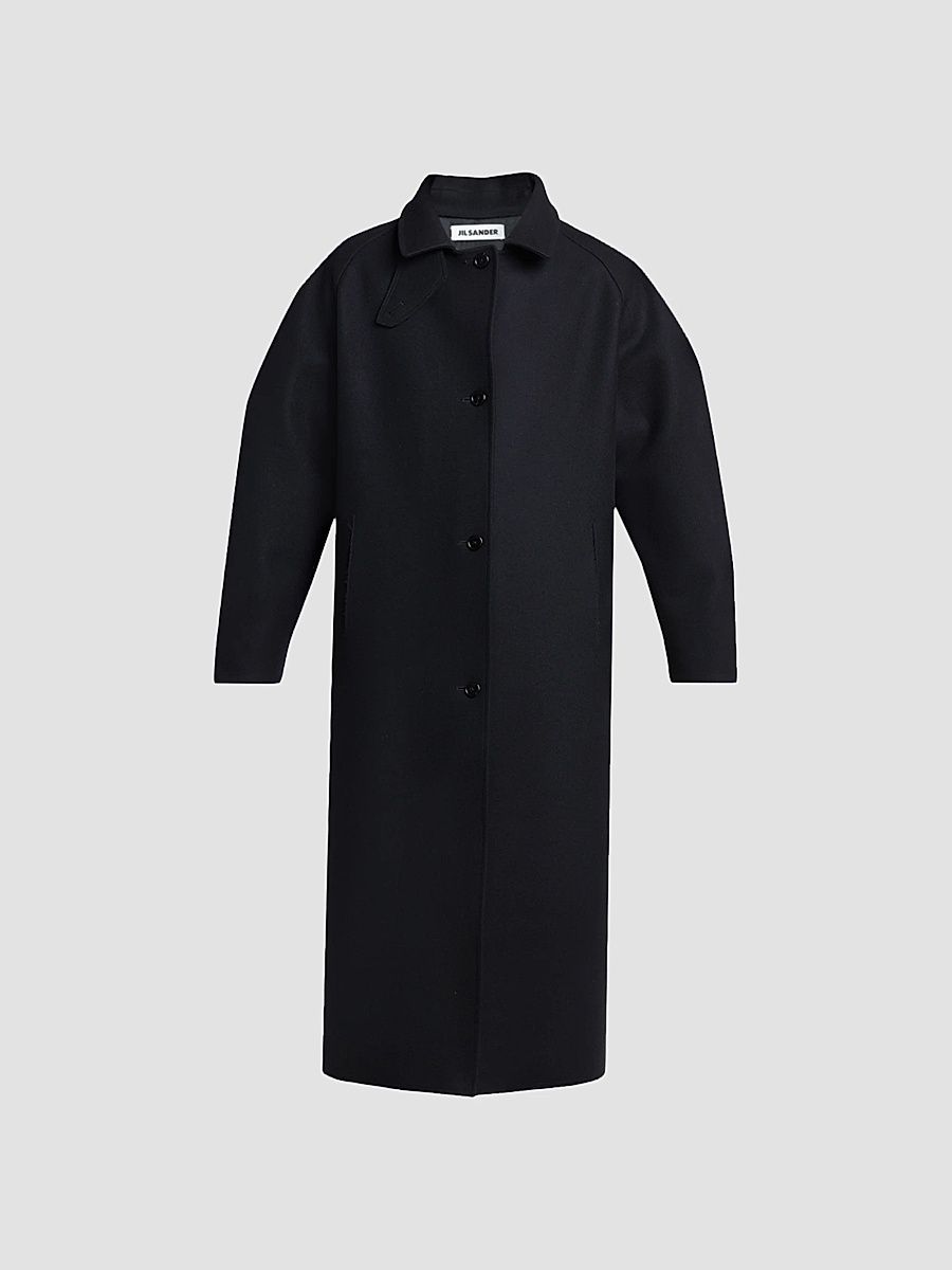 Jil Sander Men's Sport Virgin Wool Long Coat - Black - Size 44