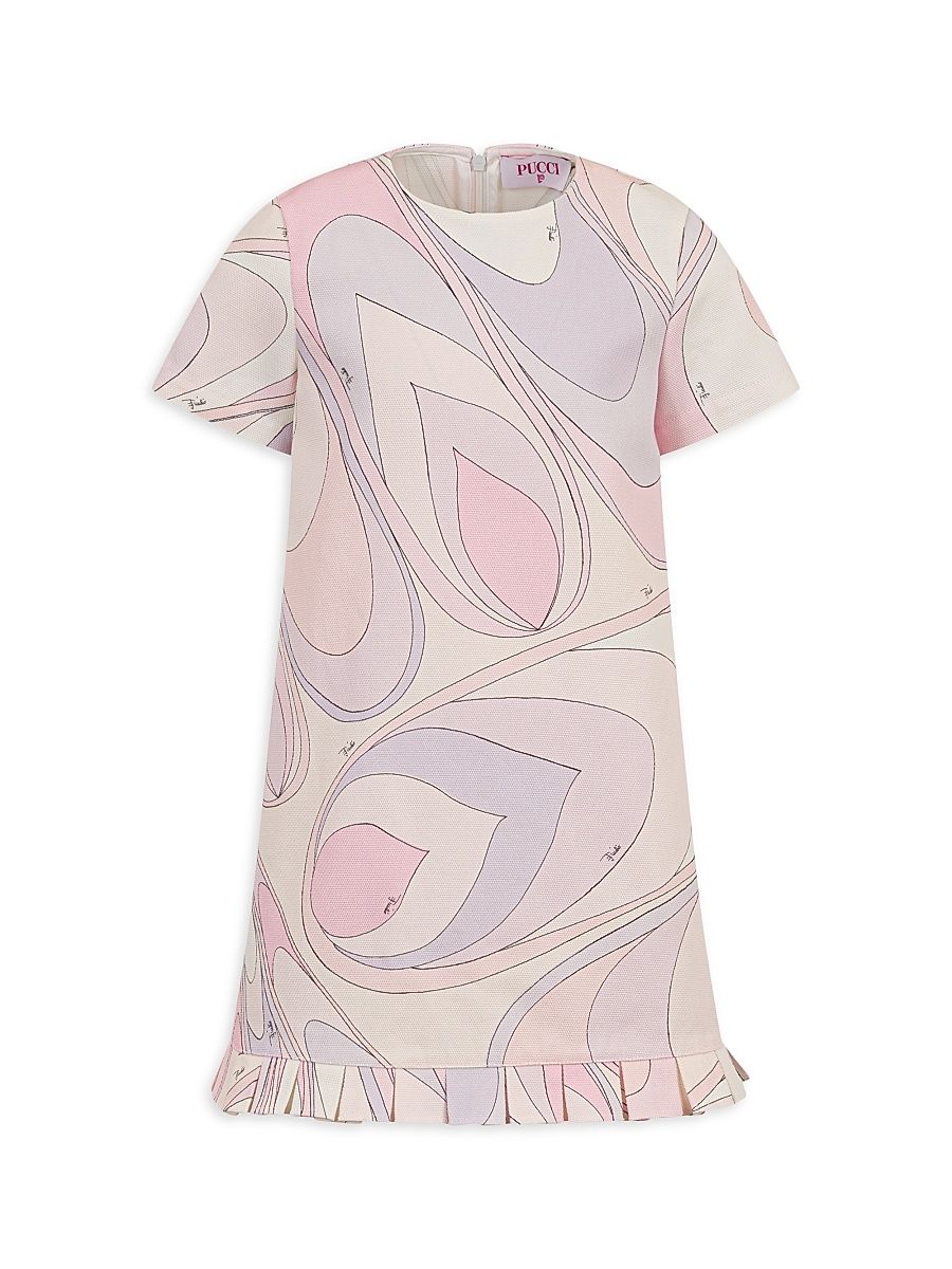 Little Girl's & Girl's Printed Box-Pleat Hem Dress - Lilac - Size 8