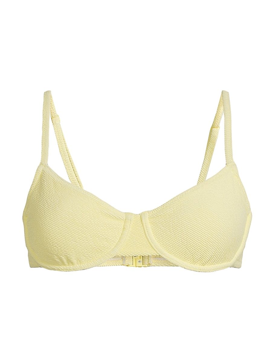 Women's The Eva Underwire Bikini Top - Custard - Size Small