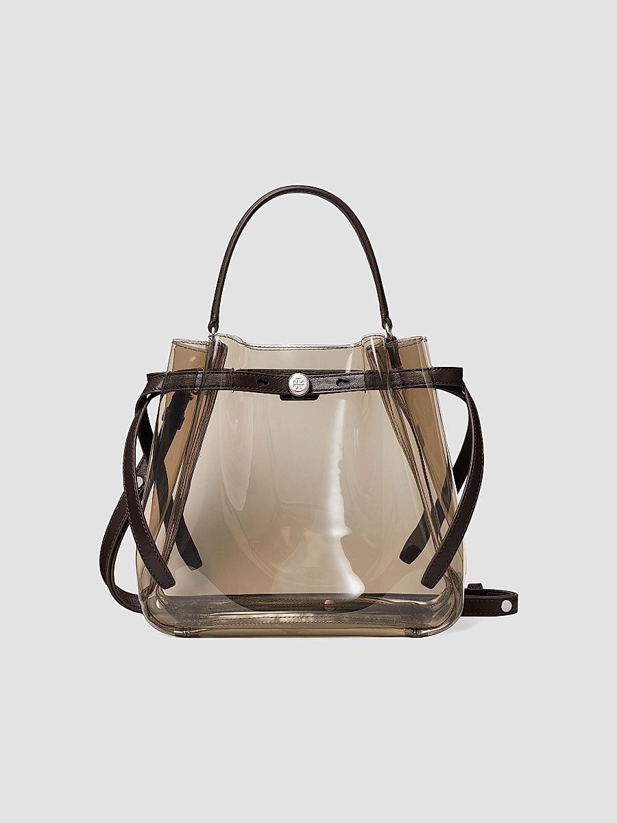 Tory Burch Women's Clear Bucket Bag - Rootbeer Float