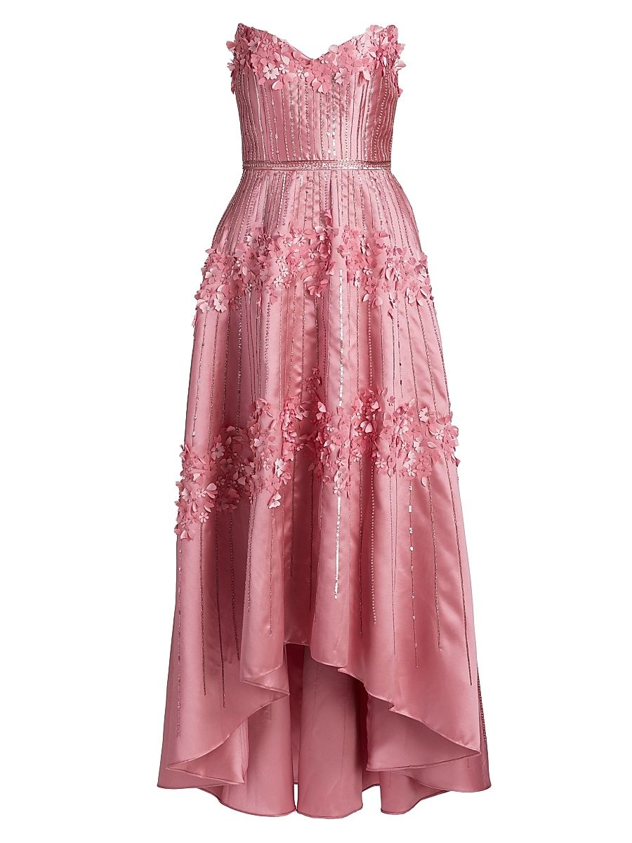 Women's Toby Beaded High-Low Gown - Wild Rose - Size 10