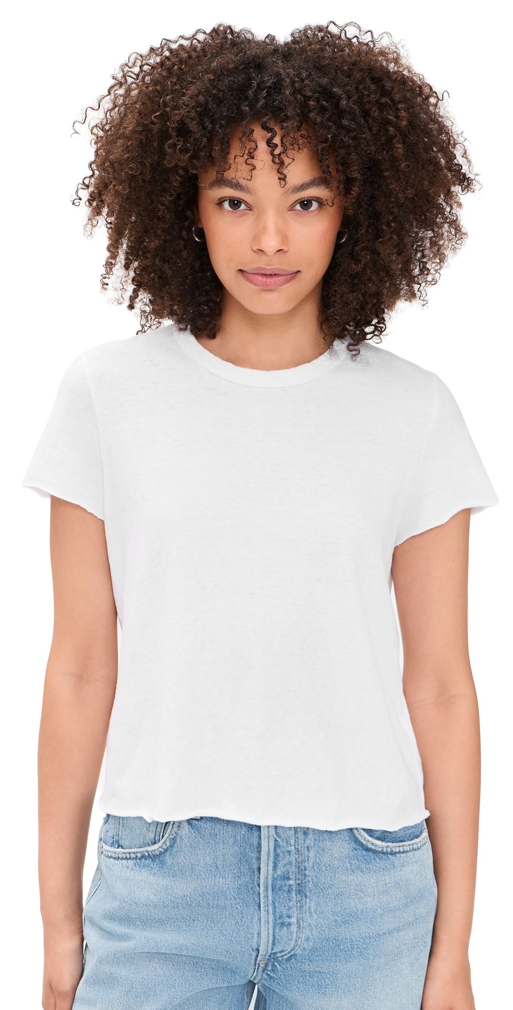James Perse Slub Jersey Shrunken Tee White 1
