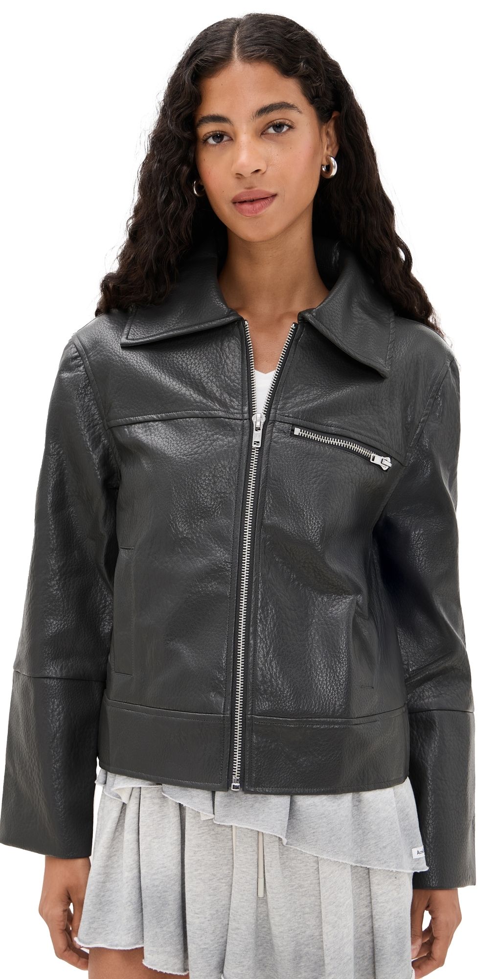 Madison the Label Axel Faux Leather Jacket Licorice XS