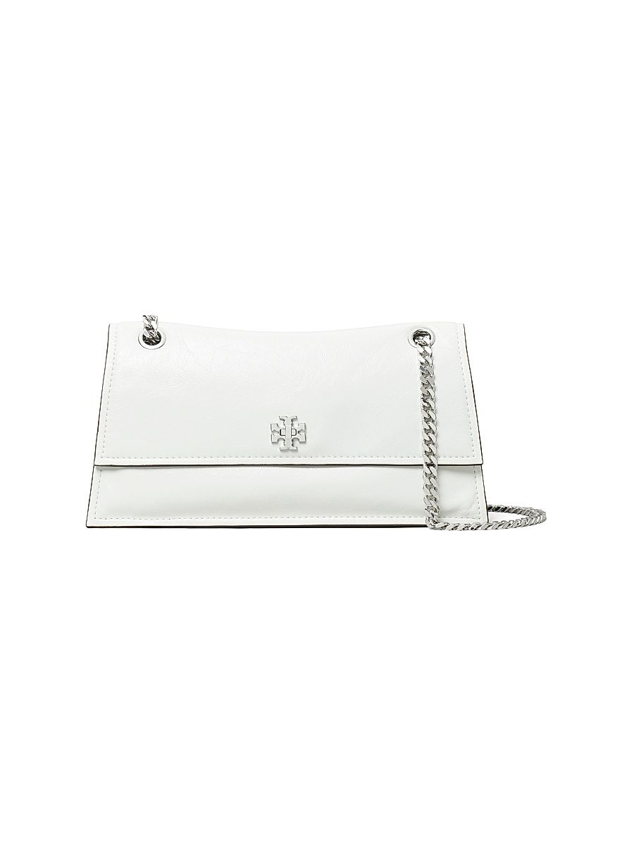 Women's Leather Shoulder Bag - Bianco