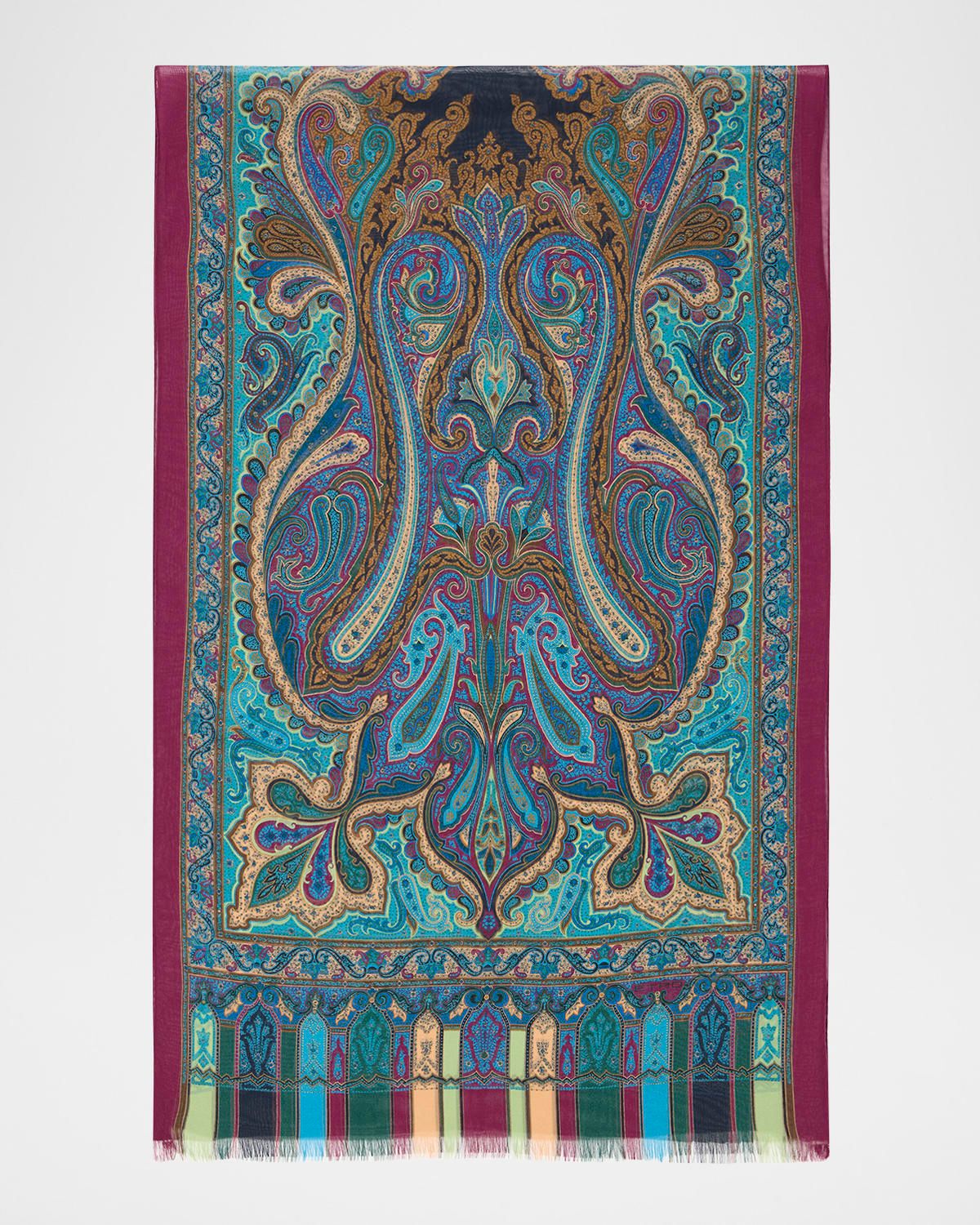 Paisley Sheer Silk Scarf