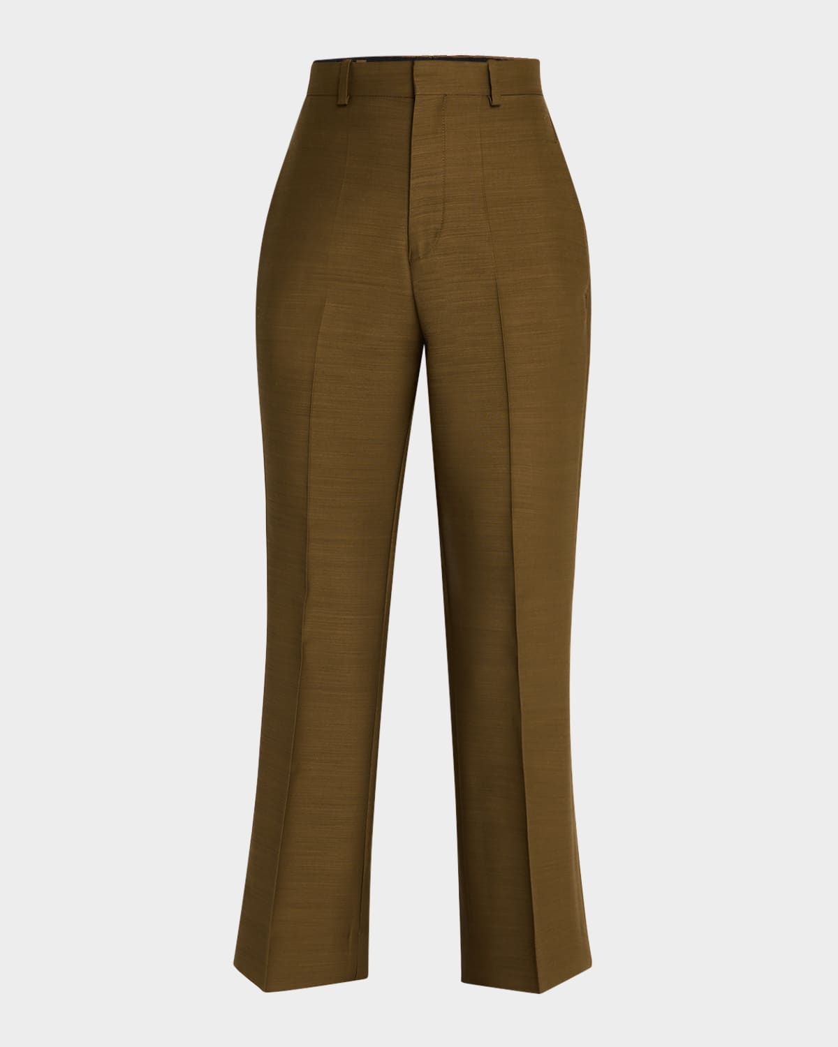 Credo Organic Wool-Silk Bootcut Crop Trousers