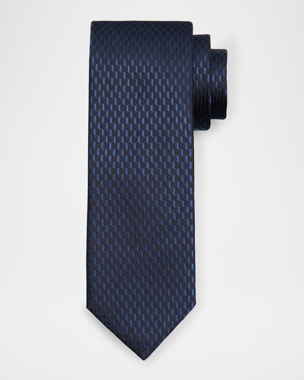 Men & apos;s Multi-Geometric Jacquard Silk Tie