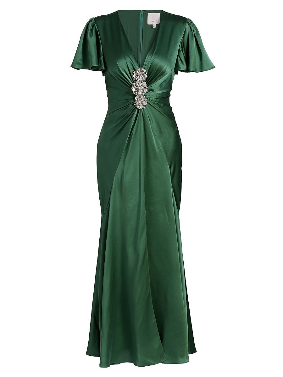 Women's Kordyn Bias-Cut Midi-Dress - Dark Sepia - Size 10