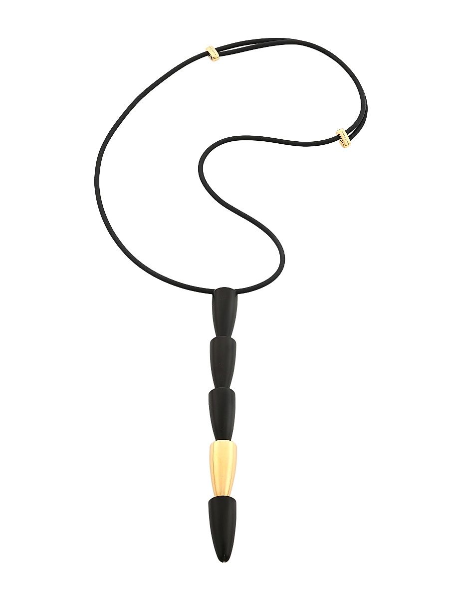 Women's Calla 18K Rose Gold & Ebony Pendant Necklace - Black Gold