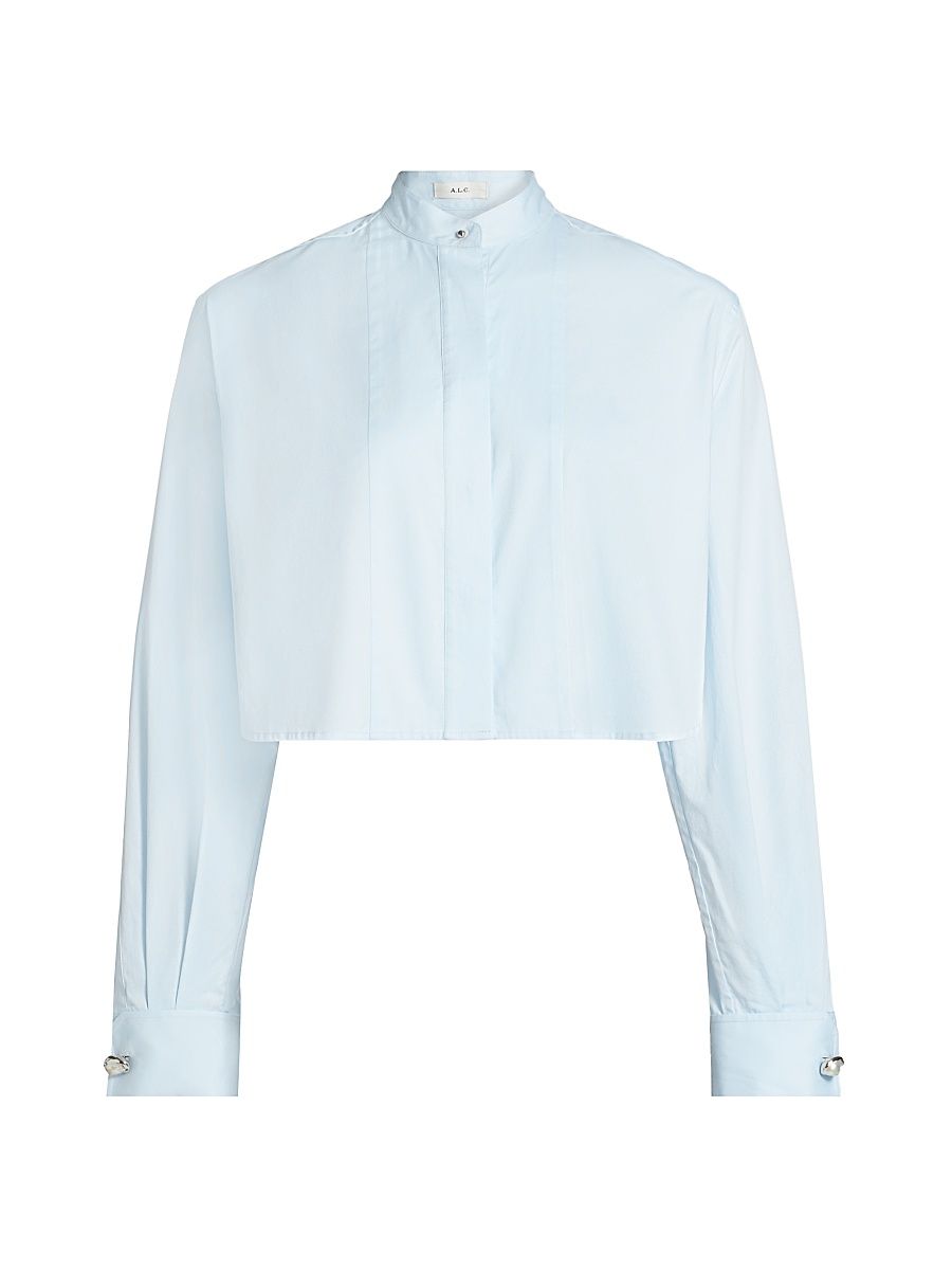 Women's Kat Cotton Crop Top - Ice Water - Size 8