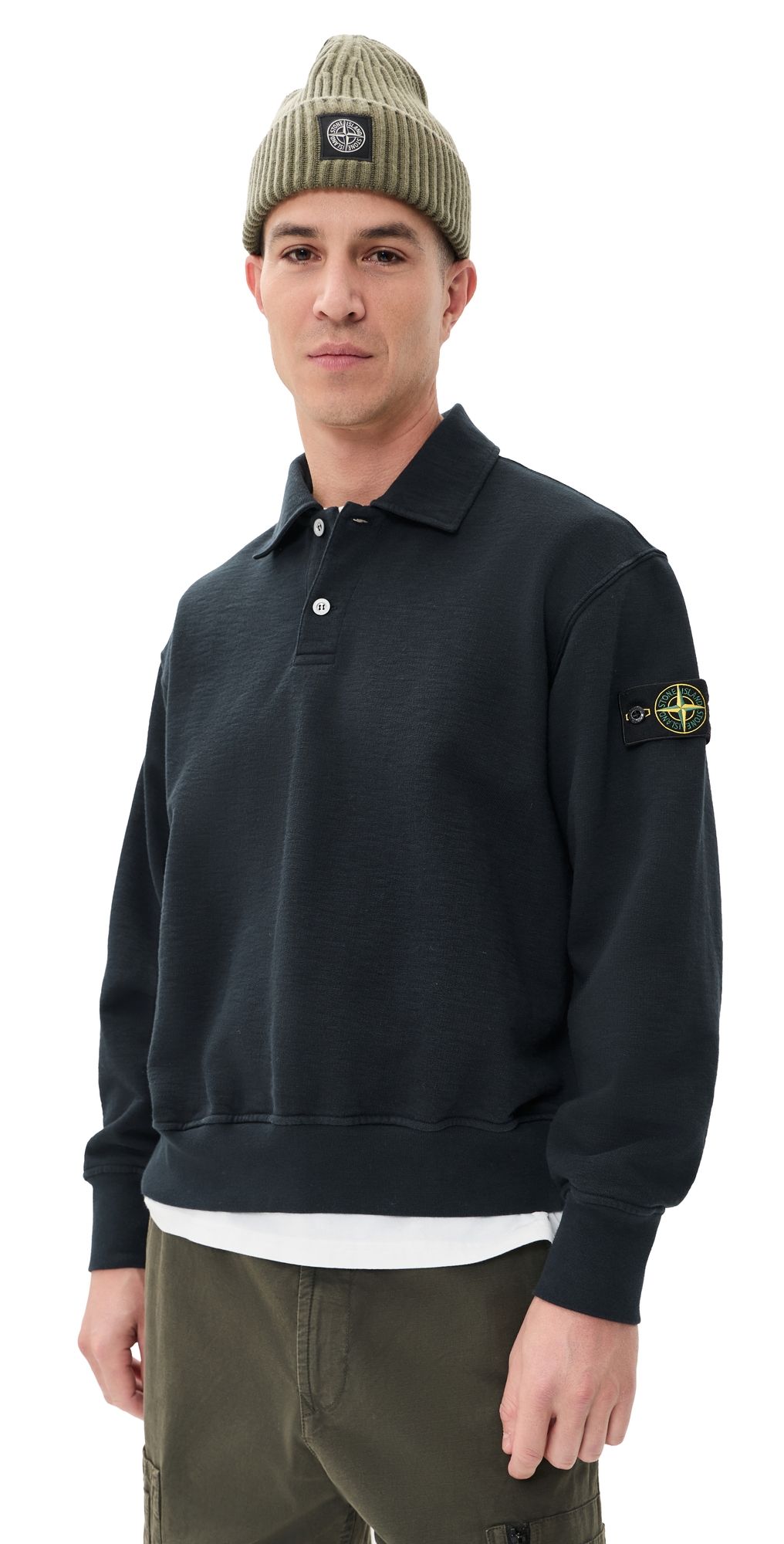 Stone Island Polo Sweatshirt Navy L