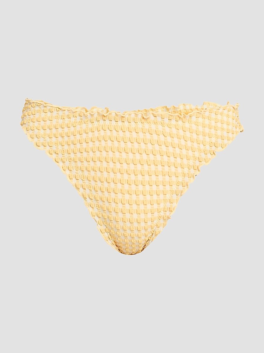 Women's Maelie Gingham Bikini Bottom - Mango Multi - Size XS