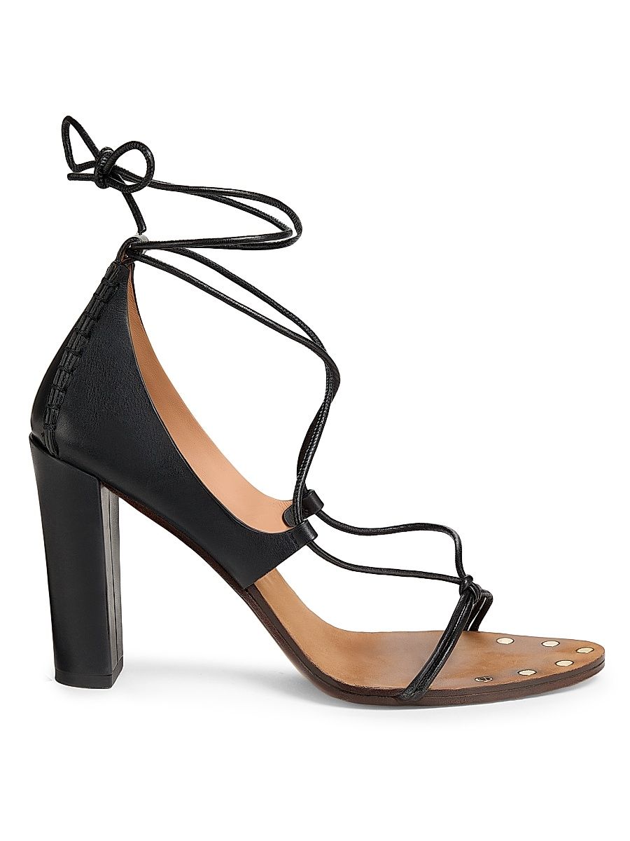Women's Aves Bare Leather Sandals - Noir - Size 6
