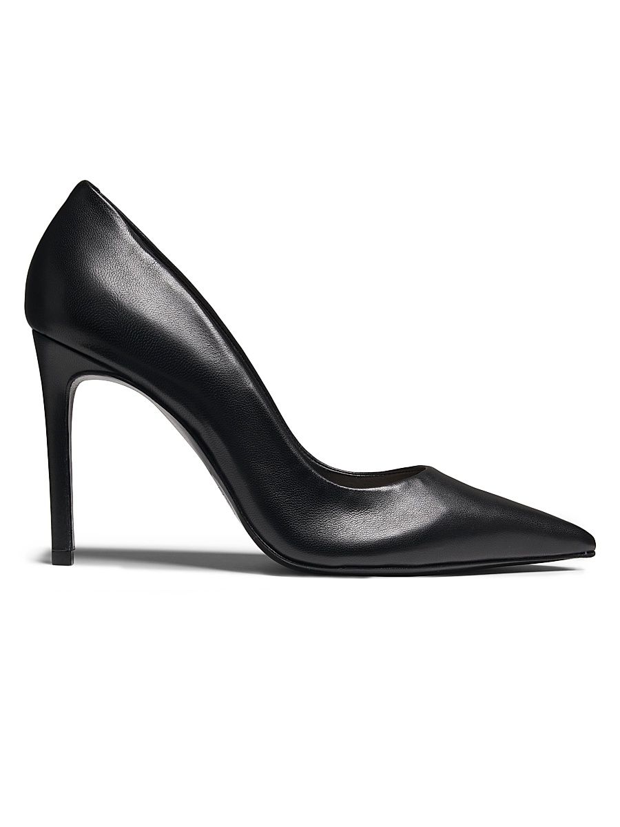 Women's Lou 100MM Leather Stiletto Pumps - Black - Size 10