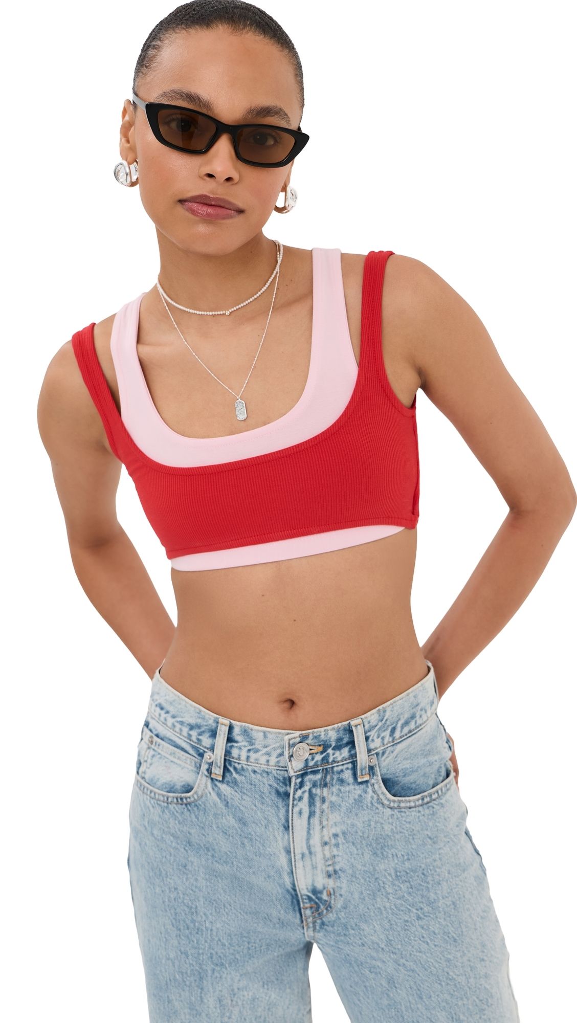 State & Lake Jane Bralette White/Black XS