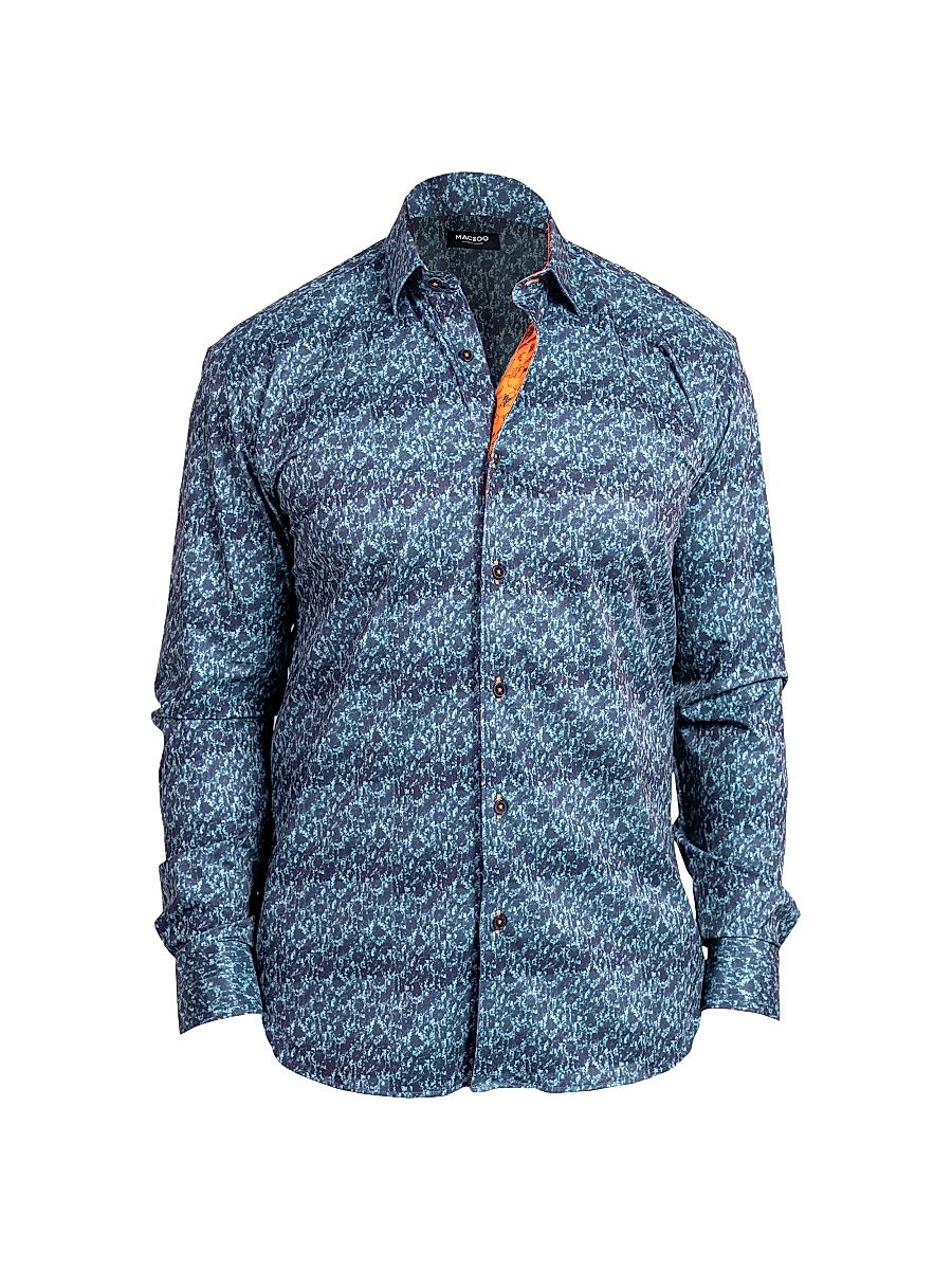 Men's Fibonacci Stretch Ascension Shirt - Blue - Size XXXL