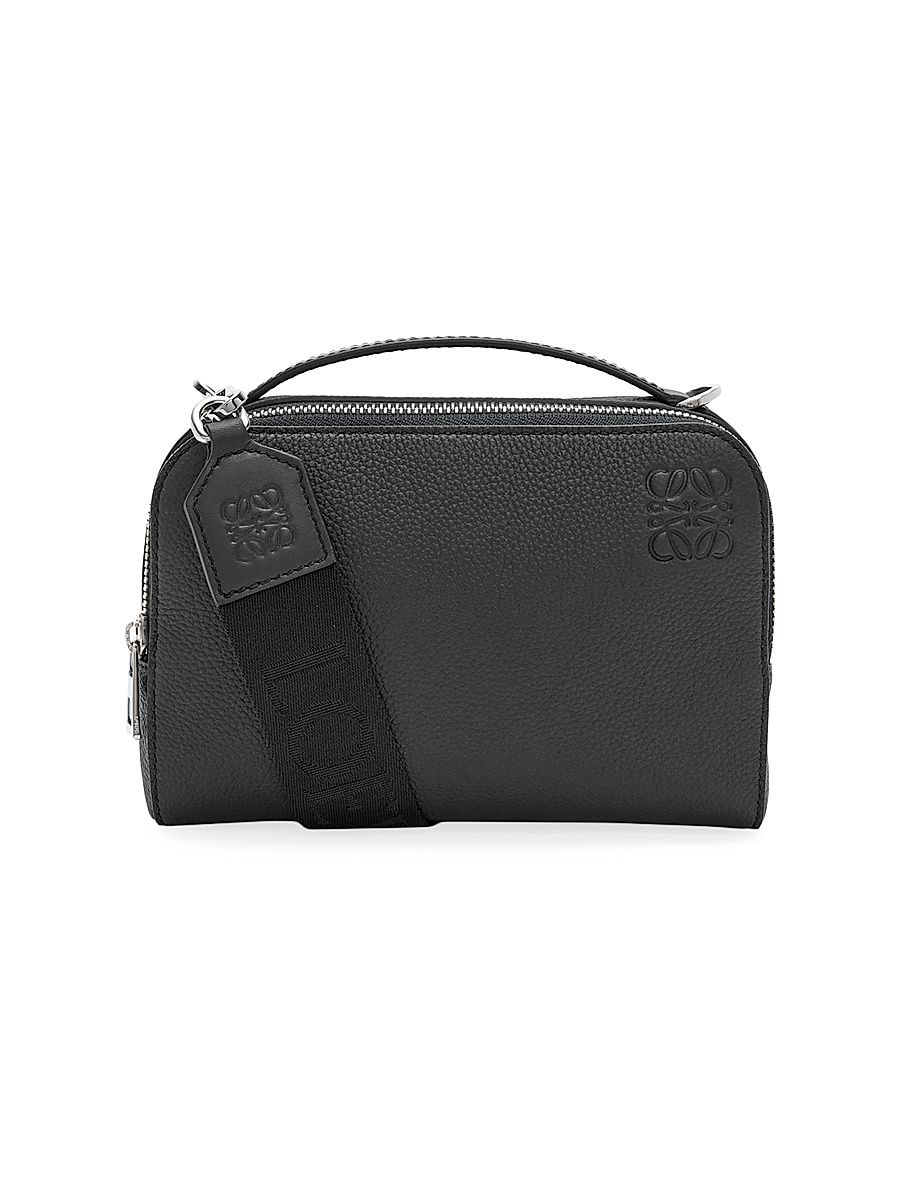 Men's Mini Essential Leather Camera Bag - Black