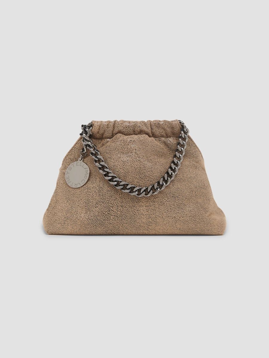Stella McCartney Women's Falabella Tiny Faux Dotted Chamois Top Handle Bag - Taupe