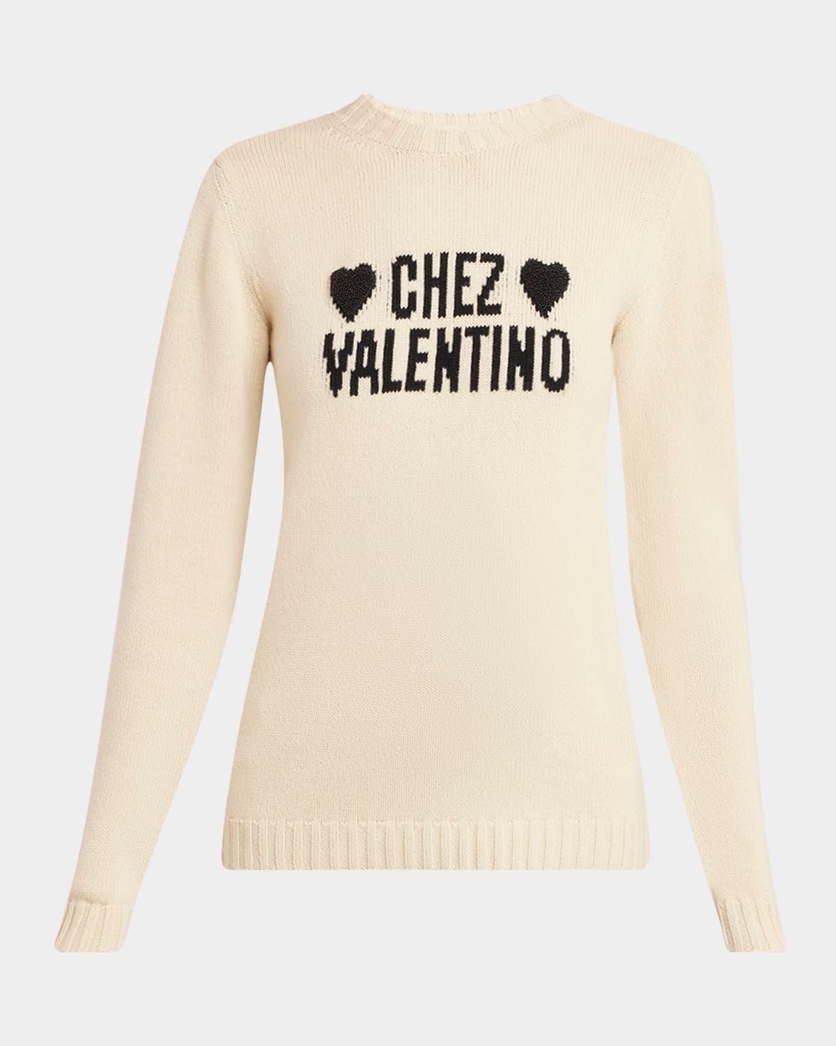 Chez Valentino Beaded Wool Sweater