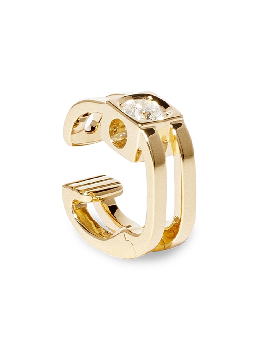 Women's Le Cube Diamant 18K Yellow Gold & 0.15 TCW Diamond Ear Cuff - Yellow Gold