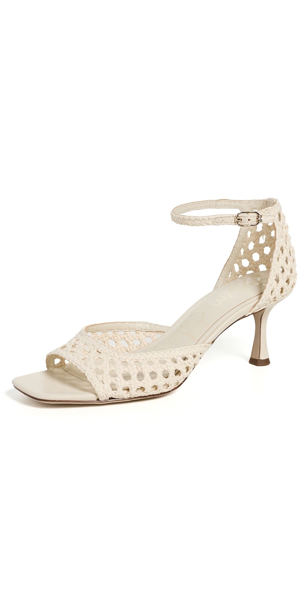 Sam Edelman Peyton Kitten Heel Sandals Modern Ivory 6.5