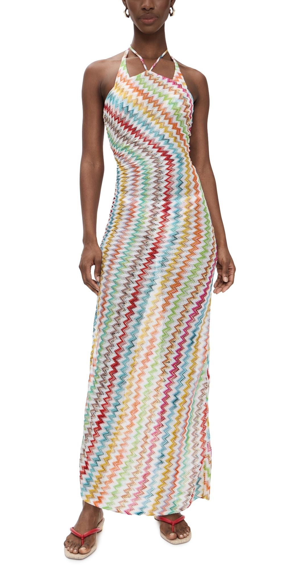 Missoni Long Cover Up MULTICOLOR w/WHITE BASE 44