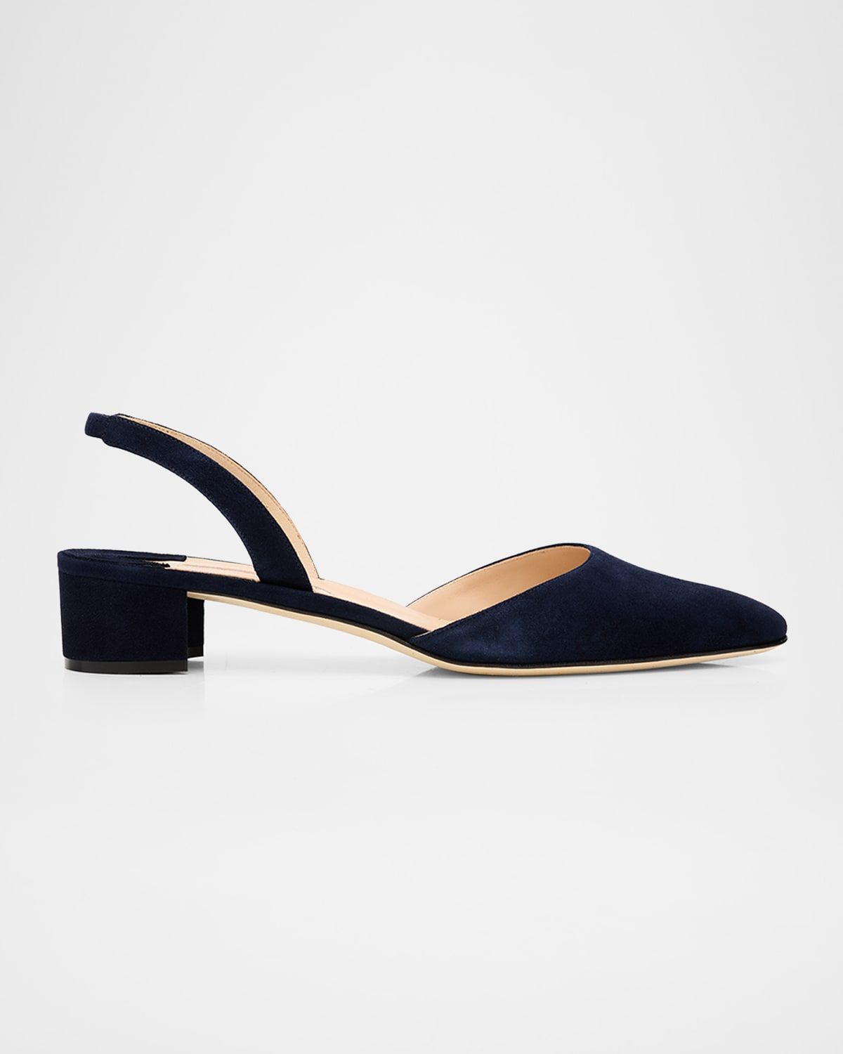 Aspro Suede Slingback Ballerina Pumps