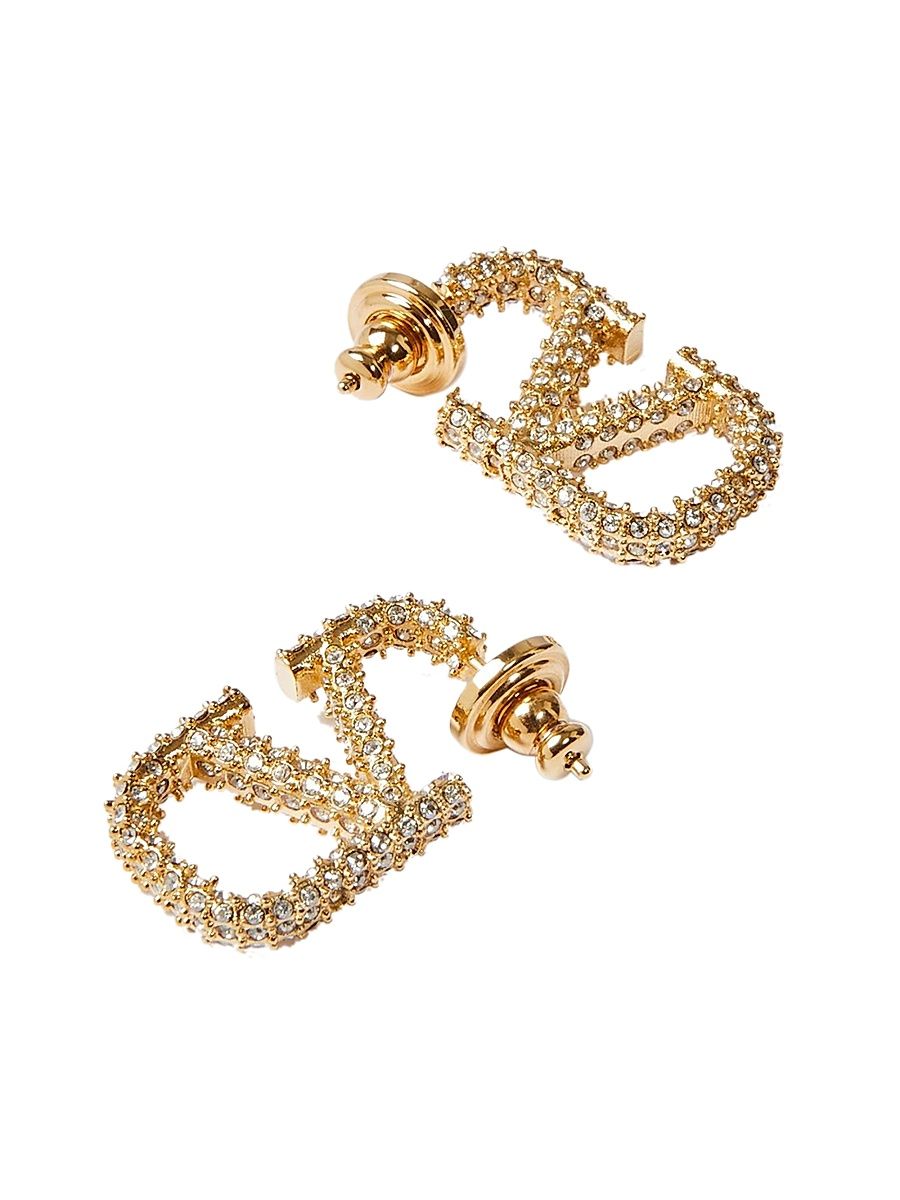 Women's VLogo Signature Metal Earrings - Gold
