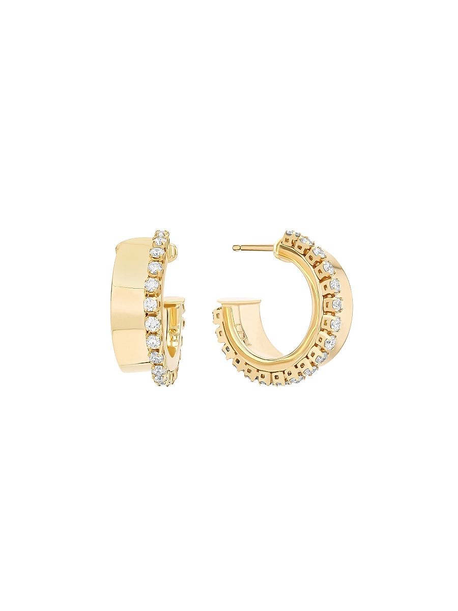 Women's Vanity 14K Yellow Gold & 0.53 TCW Diamond Hoop Earrings - Yellowgold