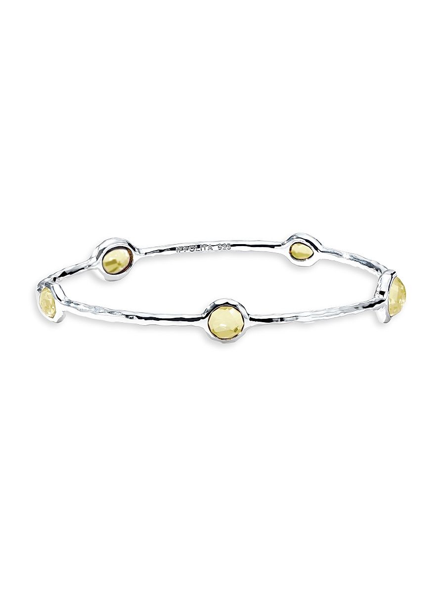 Women's Rock Candy Five-Stone Sterling Silver & Multi-Stone Bangle - Girasole