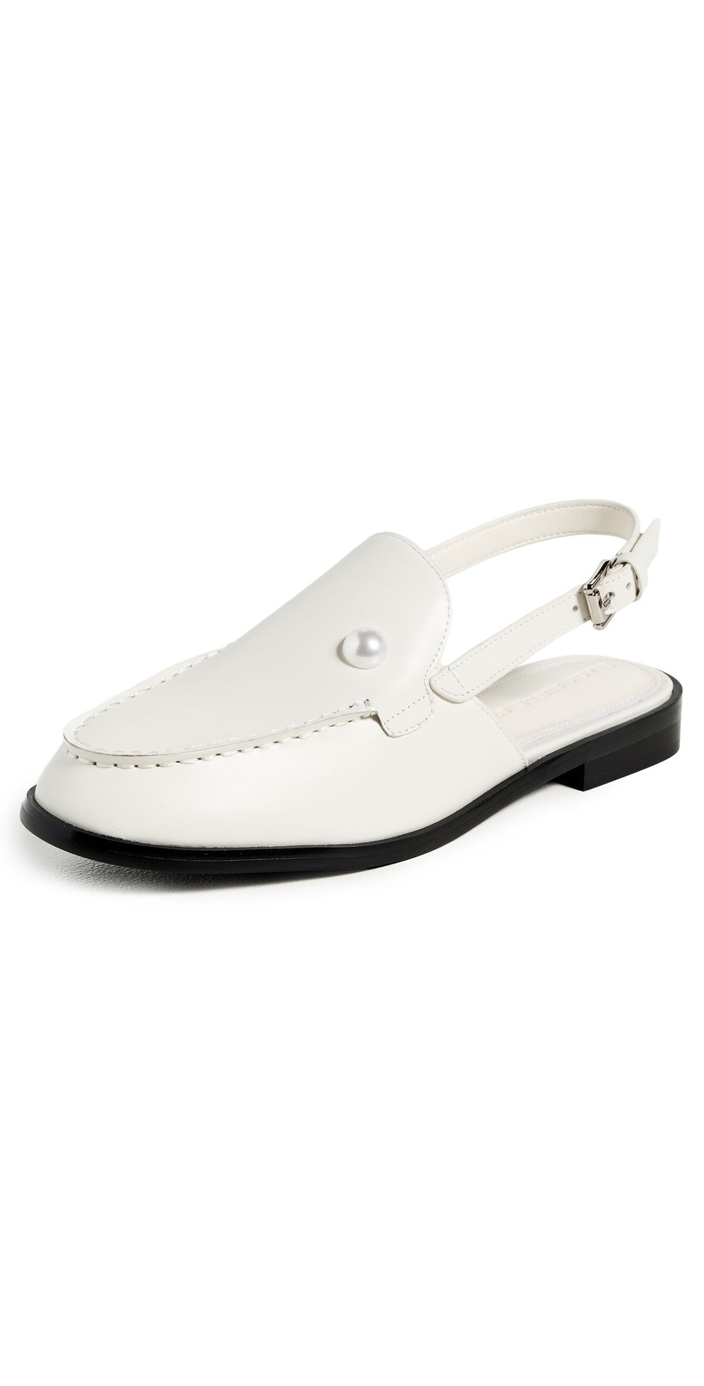 Black Suede Studio Haven Flats coconut leather 40