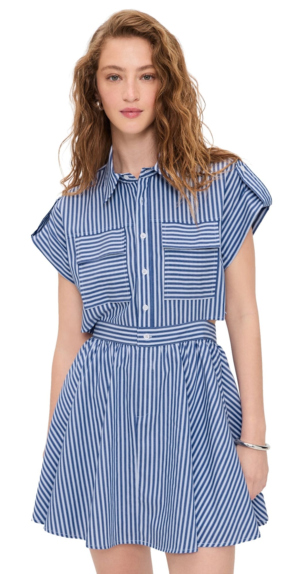 o. p.t Rowe Dress Navy Stripe S