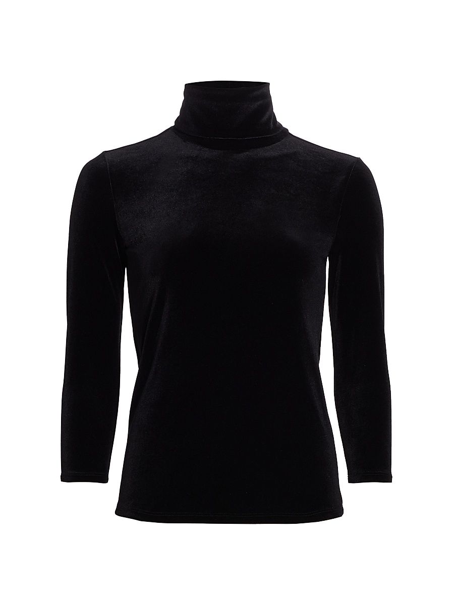 Women's Aja Knit Turtleneck Sweater - Black - Size Large