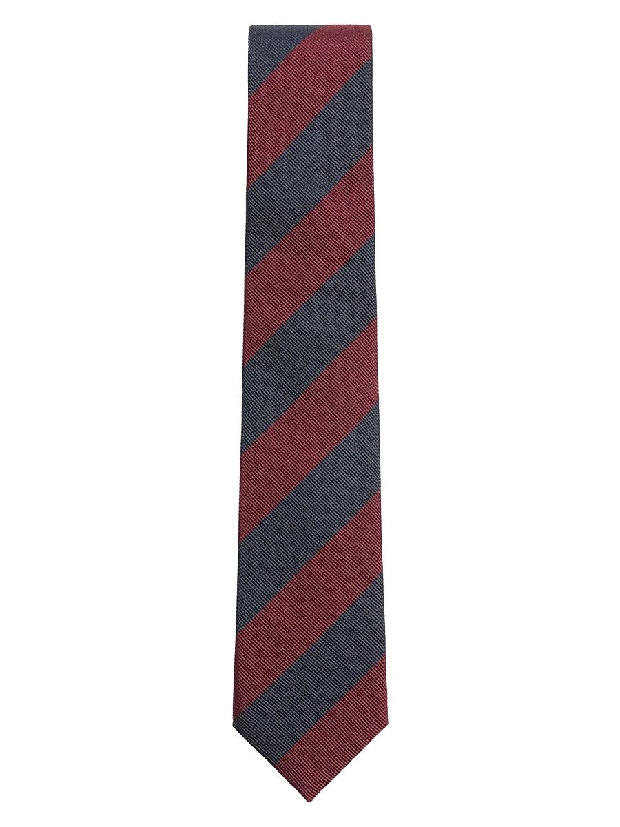 Men's Valentie Jacquard Regimental Silk Tie - Blue Maroon