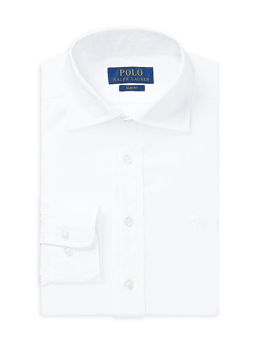 Little Boy's & Boy's Broadcloth Long-Sleeve Dress Shirt - White - Size 6