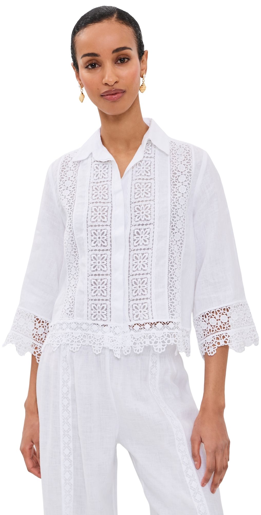 Temptation Positano Natisso Linen Top White S