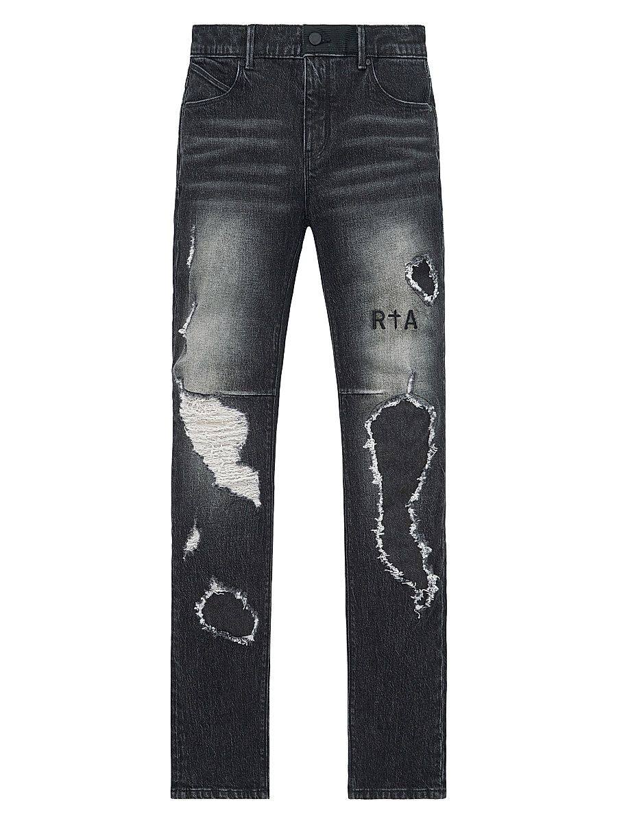 Men's Chaparral Distressed Skinny Jeans - Fray Noir - Size 30